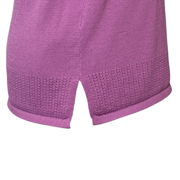 Cleo pink/lavendar sleeveless knit v-neck layering sweater - Picture 3 of 7
